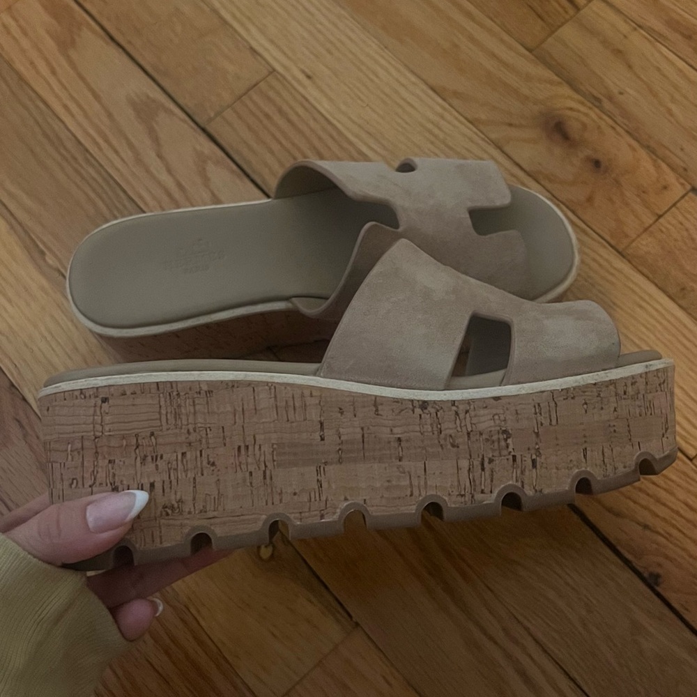 Hermes wedge sandals
